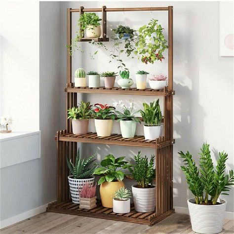 Pot Organization, Support Pour Plante, Wooden Plant Stands, Support Plante, Garden Wallpaper, Wood Plant Stand, Plant Stand Indoor, Bamboo Plants, Pot Rack