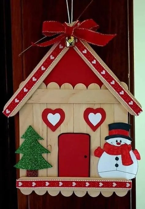 90+ Easy Christmas Crafts Your Kids Will Love to Make - HubPages Christmas Ornaments Easy, Popsicle Crafts, Diy Christmas Ornaments Easy, House Crafts, Christmas Arts And Crafts, Easy Christmas Crafts, Holiday Crafts Christmas, Crafts Christmas, Christmas Ornament Crafts