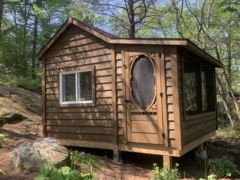 NorthSheds Bunkie Gallery — Northsheds Beach Hut Shed, Retreat Cabin, Corner Sheds, Bunk House, Cabin Ideas, Home Quotes And Sayings, Screened Porch, Summer Diy, Tiny House Design