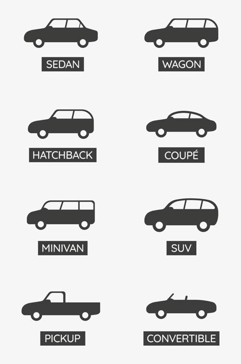 Car type icon set. Vector symbol of cars. Variants of automobile body icons Body Icons, Icon Set Vector, Mini Van, Vector Background, Icon Set, Convertible, Sports Car, Suv, Cars