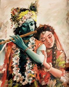 Radhakrishna Aesthetic, Flute Krishna, Flute Drawing, Photos Of Lord Krishna, Lord Krishna And Radha, Lord Krishna Radha, Playing The Flute, Canvas Art Painting Abstract, Radha And Krishna