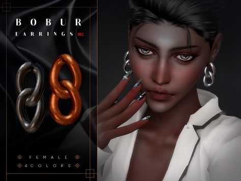 The Sims Resource - Chain Earrings Sims Community, Electronic Art, Sims Resource, Sims 4 Clothing, Chain Earrings, Favorite Things List, Sims 4, Chain