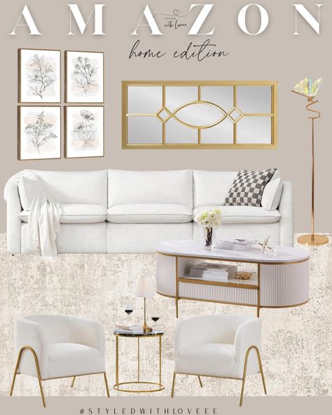 **Comment HOME to get a link to these products sent to your DM!** Love how many beautiful options Amazon has for home decor! This sofa is just as comfortable as it looks, I love this coffee table that matches the chairs perfectly, and these botanical wall arts are so pretty! Save and follow for more, Xo @styledwithloveee @amazonhome Check out link in Bio to shop my Amazon Favorites 🤍 🤍 Click on Link in my Bio 🤍 Click on Photos in my Amazon storefront 🤍 Click on this look and shop! * * *... Amazon Favorites, Amazon Storefront, Wall Arts, Botanical Wall Art, Found On Amazon, Top Pick, Store Fronts, Follow For More, How Many