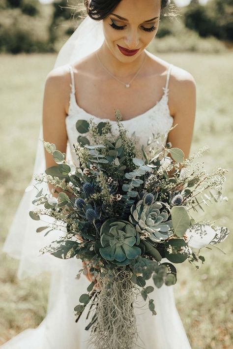 Pretty Wedding Bouquet, Greenery Wedding Bouquet, Green Wedding Bouquet, Greenery Bouquet, Boho Wedding Bouquet, Succulent Bouquet, Rustic Wedding Bouquet, Oklahoma Wedding, Succulent Wedding