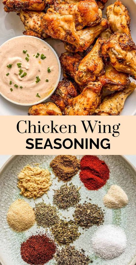 This tangy, tasty chicken wing seasoning blend is easy to pull together and makes the best wings! Seasoning Recipes Homemade, Wingstop Lemon Pepper Wings, Chicken Wing Rub, Lemon Pepper Wings Recipe, Chicken Rubs, Wing Seasoning, Homemade Chicken Wings, Chicken Wing Seasoning, Wing Recipes Baked