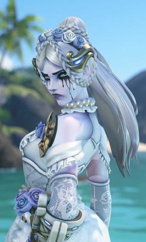 Ghostly Bride Widowmaker, Widow Overwatch, Window Maker, Widow Maker, Overwatch Widowmaker, Overwatch Drawings, Ghost Bride, Overwatch Cosplay, Cartoon Edits