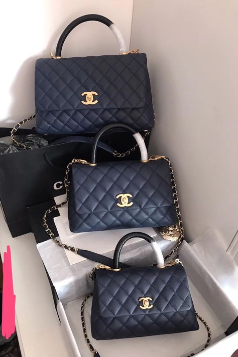 Chanel Bag With Handle, Coco Chanel Bag, Coco Chanel Bags, Japanese Handbag, Chanel Coco Handle, Hot Handbags, Coco Handle, Luxury Purses, Trending Handbag