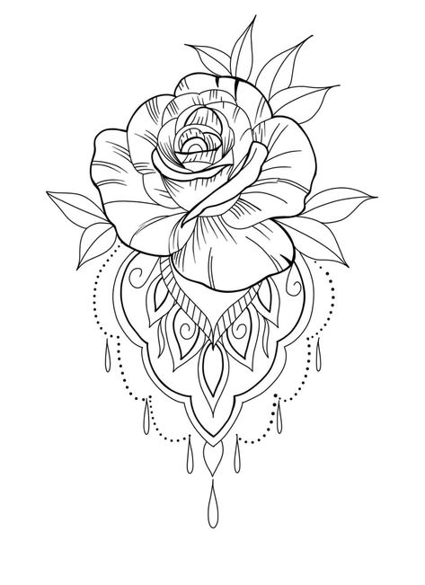 Top Of Wrist Tattoos For Women, Rose Mandala Tattoo Design, Rose Mandala Tattoo, Shoulder Piece Tattoo, Henna Tattoo Designs Arm, Lace Tattoo Design, Rose Drawing Tattoo, Family Tattoo Designs, Flower Tattoo Shoulder