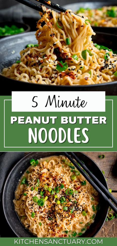 Creamy Peanut Noodles With Chicken, Peanut Butter Instant Ramen, Peanut Butter Roman Noodles, Ramen Noodles With Peanut Butter, Peanut Butter Garlic Noodles, Peanut Butter Noodles Nyt, Ramen Noodle Recipes Peanut Butter, Ramen With Peanut Butter, Peanut Butter Noodles Easy