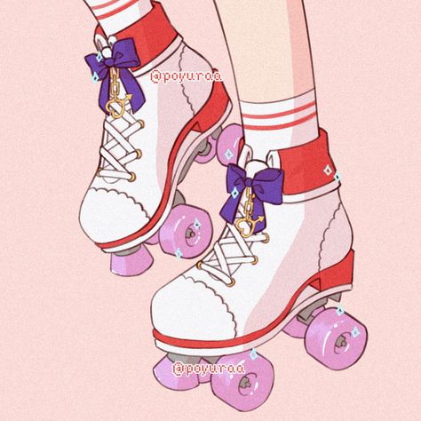 Rollerblades Drawing, Roller Skates Drawing, Roller Derby Art, Journal Images, Bell Gardens, Roller Skate Shoes, Sailor Moon Wallpaper, What To Draw, Sailor Mars