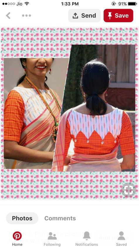 Indian Saree Blouse Designs, Boat Neck Designs, Flower Gajra, Blouse Boat Neck, Simple Craft Ideas, Cotton Saree Blouse Designs, Cotton Blouse Design, Blouse Designs Catalogue, Saree Blouse Neck Designs