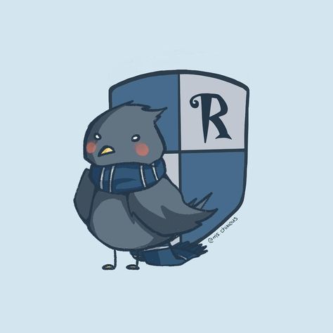 Ravenclaw! I was sorted into this house on Pottermore 😊 3/4 of my chibi Hogwarts mascots series ✨ . . . . . . #potterheads #chibiart… Ravenclaw, Hogwarts, Harry Potter, Blue, Art