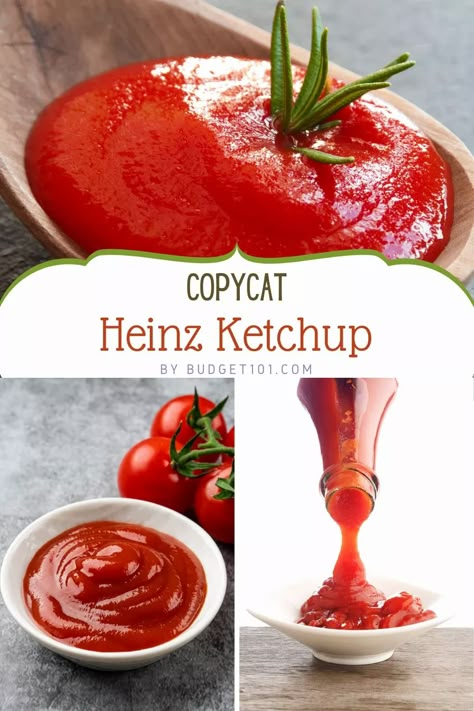 Homemade copycat Heinz ketchup in a wooden spoon, fresh tomatoes, and a bottle of ketchup being poured into a dish, showcasing vibrant red color and smooth texture. Best Homemade Ketchup, Substitute For Ketchup, Catsup Recipe Homemade Ketchup, Homemade Ketsup Recipe, Easy Ketchup Recipe, How To Make Homemade Ketchup, Homemade Ketchup Recipe Easy, Easy Homemade Sauce, Quick Ketchup Recipe