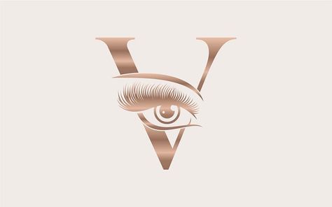 Brand Logo Design Beauty Cosmetic V Logo Template Lashes Ideas, Logo Design Beauty, Account Ideas, Lashes Logo, V Logo, Brand Logo Design, Beauty Lash, Beauty Logo Design, Hair Studio