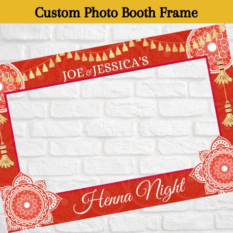 Mehendi Photo Booth, Wedding Photobooth Frame, Mehendi Props, Unique Backdrops, Mehendi Night, Printable Photo Props, Party Frame, Festival Photo, Photobooth Pictures