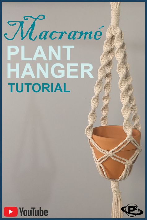 Diy Macrame Plant Hanger Easy How To Make, Spiral Knot Macrame Plant Hanger, Plant Hanger Tutorial Macrame, Macrame Plant Hanger Small Pot, Macrame Plant Hanger Diy Tutorials How To Make Pot Holders, Macrame Plant Hanger Instructions, Simple Macrame Plant Hanger Tutorial, Macrame Plant Hanger No Ring, Small Macrame Plant Hanger Tutorial