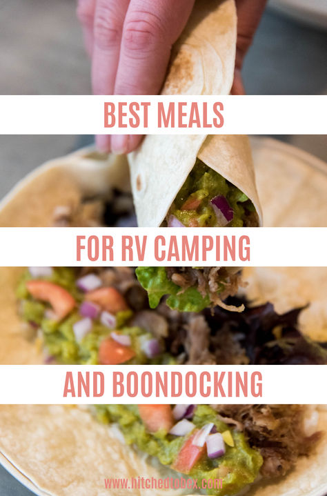 I had such a hard time searching for recipe ideas, so I thought I’d share what I’ve put together for our family. Here are our favorite RV Camping meals that work for us whether we have hookups or are boondocking. Rv Cooking Ideas, Premade Meals For Camping, Boondocking Meals, Easy Rv Meals For Two, Rv Recipes, Rv Cooking, Rv Dinner Ideas, Healthy Rv Meals, Meal Prep For Rv Camping