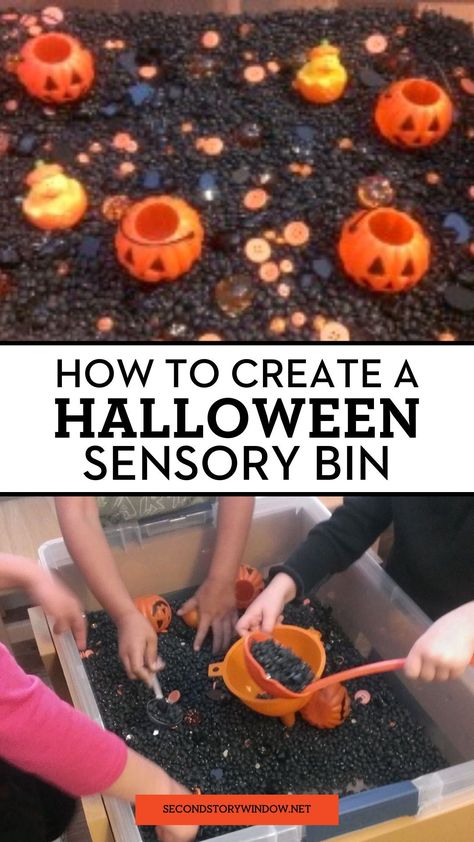 Looking for Halloween sensory activities? How about a Halloween sensory bin in your elementary classroom! Find the best Halloween sensory bin ideas for early learners. DIY Halloween sensory bin for grade one to grade four. Easy Halloween sensory ideas for early elementary students and classrooms. Halloween Sensory Bin Preschool, Halloween Activities Elementary, Halloween Elementary Activities, Halloween Sensory Activities, Dayhome Ideas, Halloween Sensory Bin, Sensory Bin Ideas, Activities Elementary, Halloween Sensory