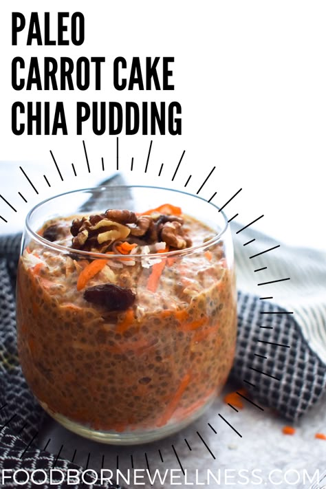 Paleo Chia Seed Recipes, Whole30 Chia Pudding, Carrot Chia Pudding, Large Batch Chia Pudding, Carrot Cake Chia Seed Pudding, Turmeric Chia Pudding, Carrot Cake Chia Pudding, Chia Pudding Aip, Paleo Chia Seed Pudding