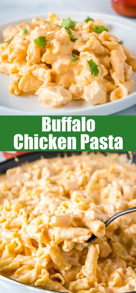 Buffalo Chicken Pasta Recipes, Buffalo Pasta, Chicken Pasta Dinner, Stove Top Chicken, Chicken Ranch Pasta, Buffalo Chicken Pasta, Buffalo Chicken Wings, Best Pasta Recipes, Chicken Pasta Recipes