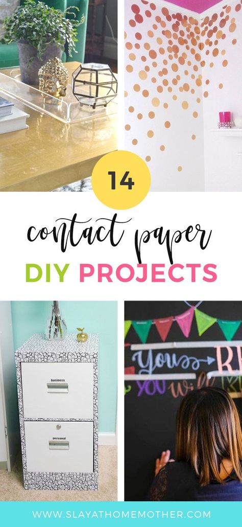 Diy With Contact Paper, Diy Contact Paper, Contact Paper Crafts, Peel And Stick Contact Paper, Contact Paper Wall, Diy Project Ideas, Easy Diys, Pretty Crafts, Diy Projects To Sell