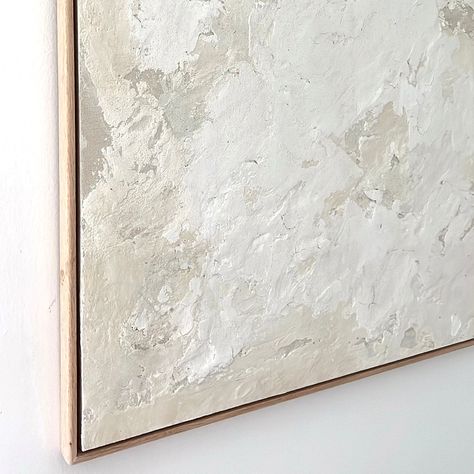 Mixed media - clay plaster on primed canvas with custom raw oak frame 24in H x 24in L 1/2in Depth Ready to hang Diy Plaster Canvas, Plaster Canvas, Plaster Painting, Clay Slip, Clay Plaster, Plaster Paint, Diy Plaster, No 1, Abstract Painting