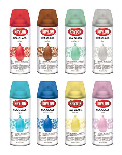 Krylon Spray Paint Colors. Beautiful Krylon Spray Paint ... Krylon Sea Glass Spray Paint, Krylon Spray Paint Colors, Sea Glass Spray Paint, Glass Spray Paint, Easy Mason Jar Crafts, Sea Glass Diy, Painting Glass Jars, Diy Beach Decor, Spray Paint Colors