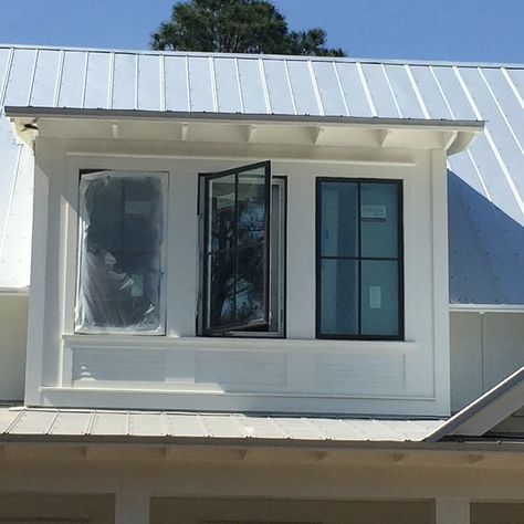 A little teaser of what it will look like with the bronze windows! Loving it already CGI CASEMENT WINDOW Farmhouse Exterior Windows, Window Trim Black, Exterior Black Windows, Anderson Casement Windows, Window Update, Bronze Windows, Exterior Window Trim, Window Options, Anderson Windows