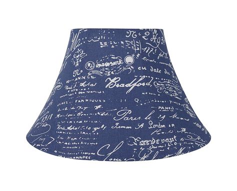 Urbanest Linen Bell Lampshade, 7-inch by 14-inch by 9-inch, Blue with White Script, Spider-fitter * Want to know more, click on the image. (This is an affiliate link and I receive a commission for the sales) Linen Lamp Shade, Contemporary Lamp Shades, Bell Lamp Shade, Pleated Lamp Shades, Rectangular Lamp Shades, Bell Lamp, Replacement Lamp Shades, Linen Lamp Shades, Silk Lampshade