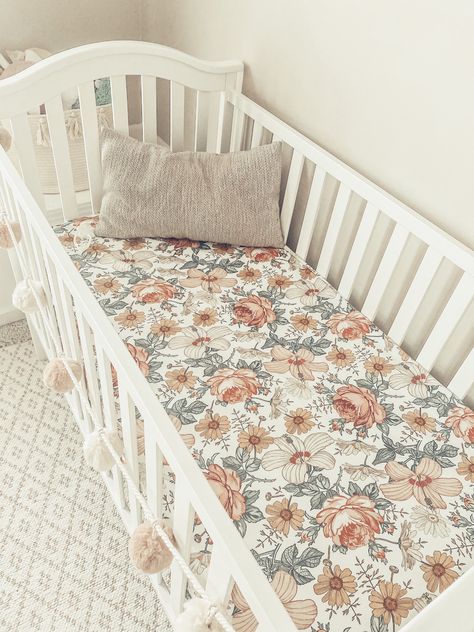 Boho Crib Sheets, Boho Floral Nursery, Peanuts Nursery, Baby Girl Nursery Bedding, Boho Baby Girl Nursery, Elephant Bedding, Boho Nursery Girl, Floral Crib Sheet, Boho Baby Girl