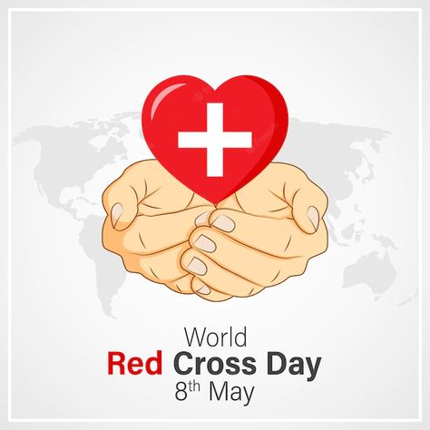 Premium Vector | Vector illustration for world red cross day Red Cross Day, World Red Cross Day, International Red Cross, Red Cross Society, Family Vector, Blood Donor, Health And Happiness, School Board, Red Cross