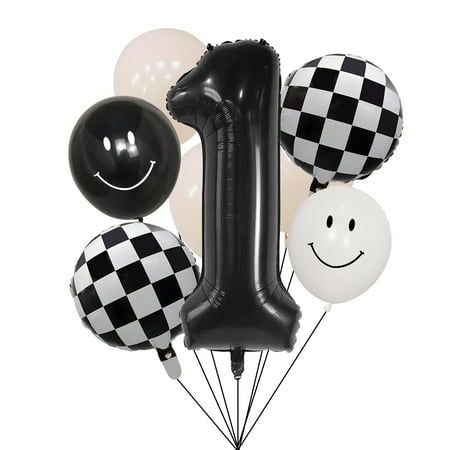 1st Birthday Party Decorations Kit: One Happy Dude Balloon Set with 40 Black One, Smiley Face Lat - All-in-One Kit for Memorable Celebration - Dude Birthday Party, Baby First Birthday Themes, 30th Birthday Party Decorations, One Happy Dude, Black And Gold Balloons, Boys First Birthday Party Ideas, Boys 1st Birthday Party Ideas, 30th Birthday Decorations, Boy Birthday Party Themes