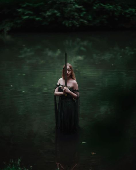 Lady of the lake 🗡️ One of my favourite shoots from 2022, can't believe I haven't posted any photos yet! Leonie did such an amazing job✨… | Instagram Fairy Photoshoot, Lake Photoshoot, Water Shoot, Lady Of The Lake, Fantasy Life, Fun Photoshoot, Fantasy Portraits, Female Knight, Fantasy Photography