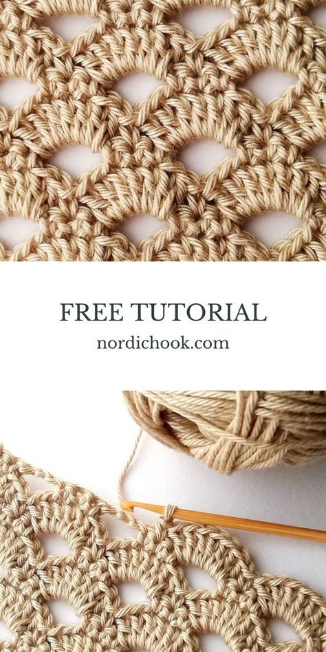 This free crochet tutorial shows how to make the arcade stitch step-by-step. It includes detailed photo instructions. This stitch is a repeat of four rows and it is suitable for beginners. All Crochet Stitches Chart, Crochet Arcade Patterns, Guide To Crochet Stitches, Intermediate Crochet Patterns Free, Crochet X Stitch Pattern, Lacework Crochet Pattern, Arcade Stitch Crochet Pattern, Crocheting With Embroidery Thread, Cool Crochet Stitches Free