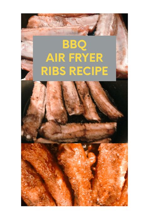 Air Fryer Ribs Recipe - This easy air fryer recipe is perfect for BBQ pork bone-in ribs (I alternate between baby back ribs and St. Louis style spareribs.) St Louis Ribs In Air Fryer, Ribs In The Air Fryer, Air Fryer Ribs, Seafood Main Course, Pork Dry Rubs, St Louis Ribs, Pork Spare Ribs, Cooks Air Fryer, Homemade Barbecue Sauce