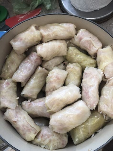 Polish Stuffed Cabbage, Peasant Food, Small Cabbage, Eastern European Recipes, Cabbage Rolls Recipe, Ukrainian Recipes, Stewed Tomatoes, Romanian Food, Cabbage Rolls