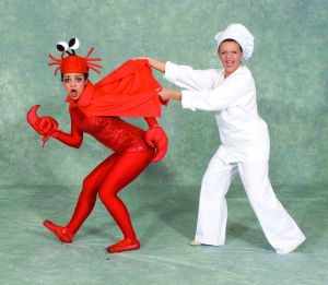 sebastian costume little mermaid - Google Search Little Mermaid Costume Diy, Sebastian Little Mermaid, Sebastian Costume, Flounder And Sebastian, Milburn Stone, Crab Costume, Mermaid Costume Diy, Polar Plunge, Musical Costumes