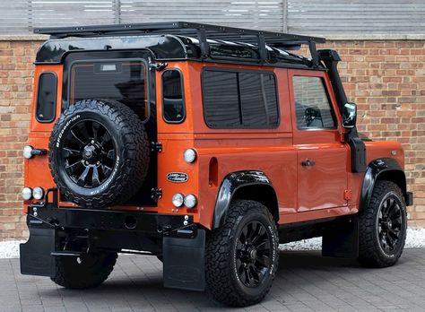 Used Land Rover Defender 90 Adventure Edition for sale | Phoenix Orange Defender 90 Interior, Land Rover Defender Expedition, Land Rover Defender Pickup, Landrover Defender 90, Station Wagons For Sale, Land Rover Defender 130, American Pickup Trucks, Used Land Rover, Jimny Suzuki