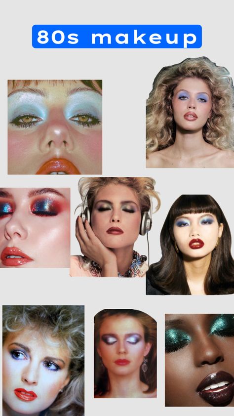 Easy 80s Makeup, 1987 Makeup, Iconic 80s Makeup Looks, 80s Aesthetic Makeup, 80’s Make Up, 80s Disco Makeup, 80s Prom Makeup, 80s Grunge Makeup, Pastel Dreamcore