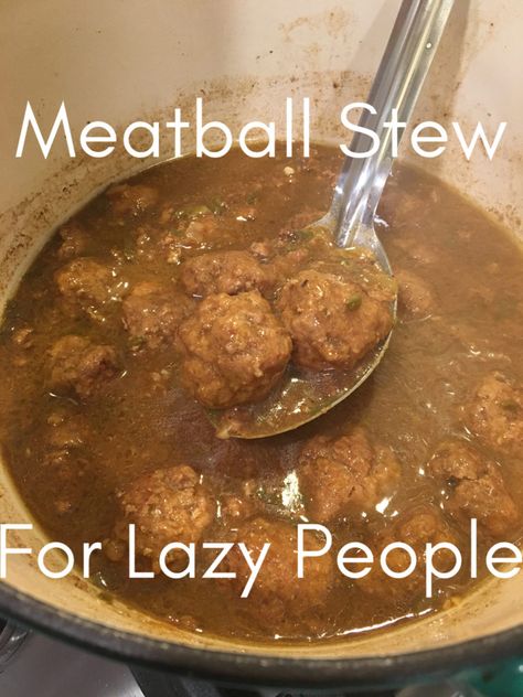 Meatball Stew For Lazy People – Bless Your Heartichoke Meatball And Potato Stew, Cajun Meatballs And Gravy, Cajun Meatball Stew, Cajun Meatball Stew Recipe, Cajun Meatballs, Meatball Stew Recipe, Meatloaf Meatballs, Cajun Kitchen, Meatball Stew