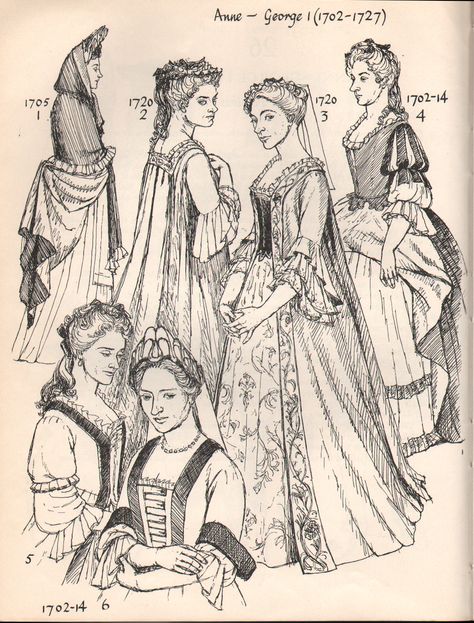 Early 1700's Women's Fashion - a little late for Cyrano but good reference Early 1700s Fashion, 1700s Fashion Women, Colonial Fashion, 1700 Fashion, Period Fashion, Fashion Timeline, Rococo Fashion, 18th Century Costume, 18th Century Clothing