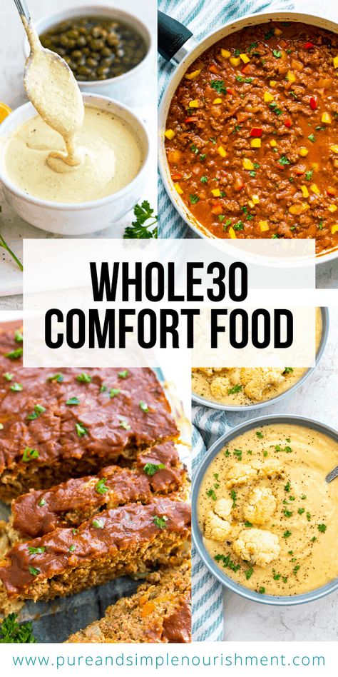 Whole 30 Comfort Food Recipes, Whole 30 Comfort Meals, Whole Thirty Recipes Dinners, Easy Whole 30 Soup Recipes, Whole30 Comfort Food, Whole30 Comfort Food Recipes, Whole30 Casserole, Whole 30 Casseroles Recipes, Whole 30 Wrap Recipes