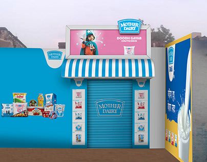 Mother Dairy, Travel Brochure Design, Awning Shade, Architecture Graphic Design, Dairy Farms, Travel Brochure, Working Mother, Graphic Design Branding, Wall Artwork