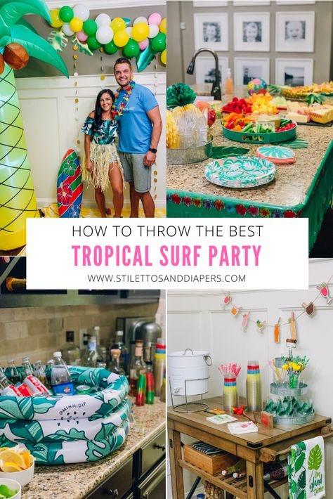 A fun theme for any age! Tips for what to serve and how to decorate! Surf Party Food, Foods To Make, Surf Party, Backyard Parties, Backyard Party, How To Decorate, Party Food, Food To Make, Surfing