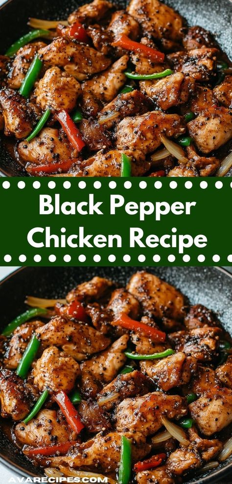 Craving a delicious and satisfying meal? This Black Pepper Chicken recipe is bursting with flavor and spice. It's an easy dinner idea that the whole family will love, perfect for busy weeknights. Easy Black Pepper Chicken, Black Pepper Chicken Recipe, Chicken Mozzarella Pasta, Pepper Chicken Recipe, Black Pepper Chicken, Recipes With Chicken And Peppers, Quick Chicken Recipes, Mozzarella Chicken, Pepper Chicken