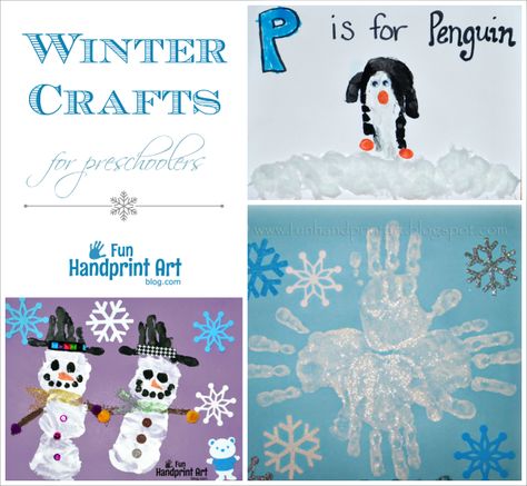 Looking for a way to keep the kids busy during the cold months? Make Winter handprint art! Footprint snowman, handprint snowflake, mittens, and more! Owl Babies Book, Winter Handprint Art, Winter Handprint, Snowy Owl Craft, Preschool January, Winter Animal Crafts, Thumbprint Art, Fingerprint Crafts, Snowflakes Art