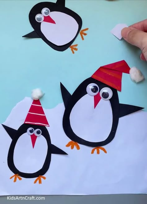 DIY Fun To Make Paper Craft Ideas for Kids Easy Penguin Craft, Penguin Paper Craft, Peanut Penguin, Penguin Origami, Penguin Crafts For Kids, Diy Penguin Crafts, January Projects, Penguin Diy, Diy Penguin