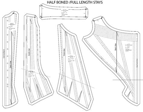 18th Century Stays Pattern Free, 18th Century Corset Pattern, 18th Century Stays Pattern, Corset Pattern Tutorial, Stays Pattern, Too Many Hobbies, Historical Clothing Patterns, 18th Century Stays, Doll Clothes Tutorial