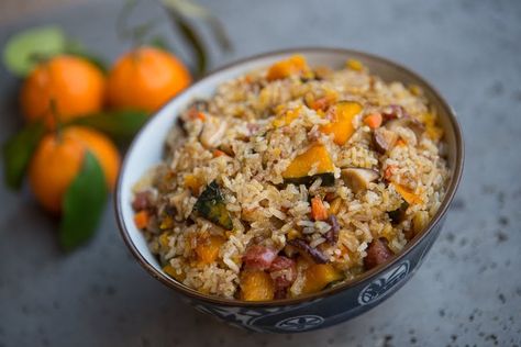 Taiwanese Sticky Rice Recipe, Sticky Rice Recipe, Chinese Five Spice Powder, Chinese Sausage, Kabocha Squash, Five Spice Powder, Dried Shrimp, Glutinous Rice, Asian Flavors