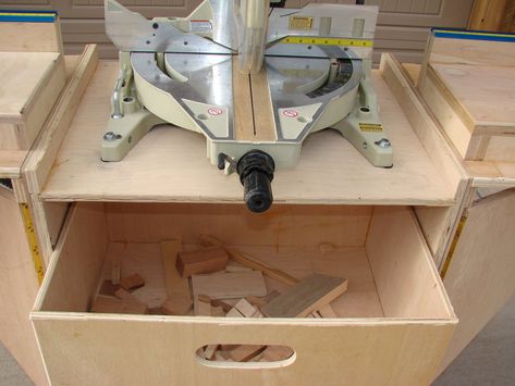 Folding Bench For Sliding Miter Saw | LumberJocks Woodworking Forum Miter Saw Workbench, Tool Storage Cart, Miter Saw Bench, Paulk Workbench, Miter Saw Station, Man Cave Workshop, Mitre Saw Station, Best Circular Saw, Jet Woodworking Tools